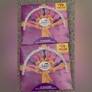 2 WOMENS BIC SOLEIL 3 SCENTED RAZORS GIFT SETS 20 RAZORS WITH COUPON INSIDE